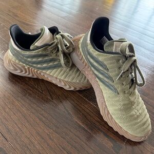 Adidas Sobakov Green Suede & Leather w/ Gum Rubber Soles - boys 5 / women’s 6.5
